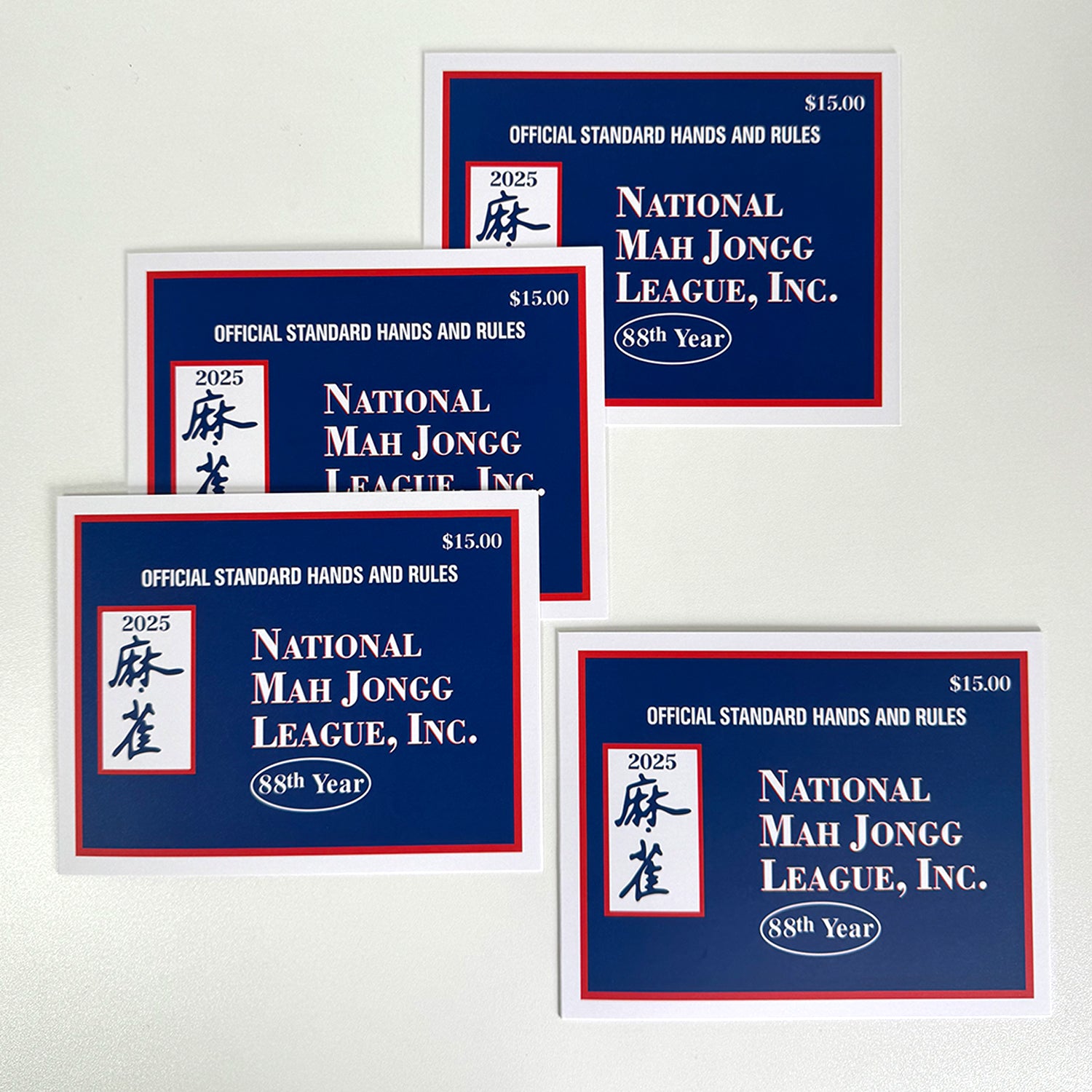 2025 National MahJong League Playing Card-4PC